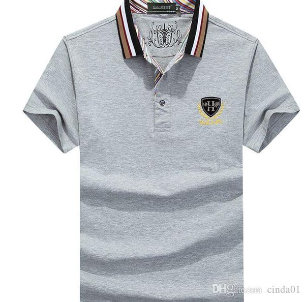 

mens хлопок вышивка нагрудные с коротким рукавом лето нового стиль горячей повседневный продажи тип urban wind модный polos, White;black