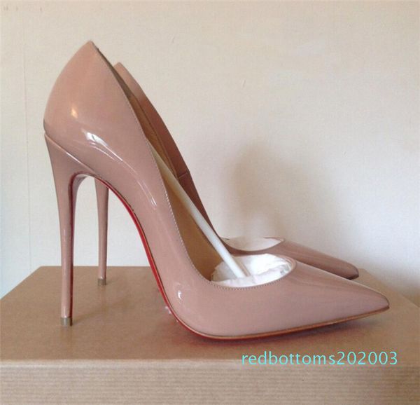 

so kate styles 8cm 10cm 12cm high heels shoes red bottom nude color genuine leather point toe pumps rubber r03, Black