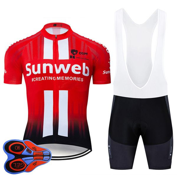 

2019 Pro Team Sunweb красный Велоспорт Джерси 9D Bib Set Велосипед майка дышащий MTB быстро сухо
