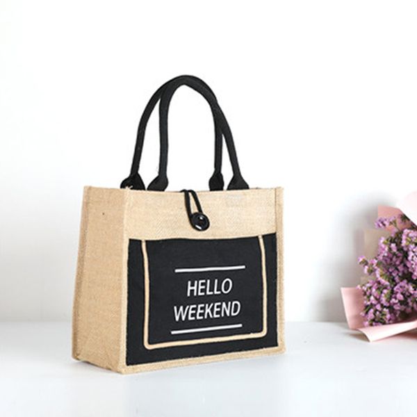 

ljl-linen handbag large capacity female casual shoulder bag ladies daily handbag