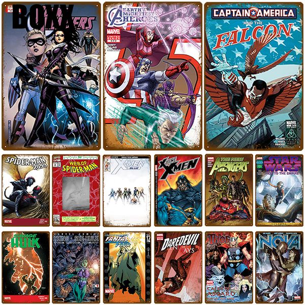 

2020 super hero wall decor metal sign wall art tin sign shabby chic plaque bed room decoration poster restaurant bar decoration pub