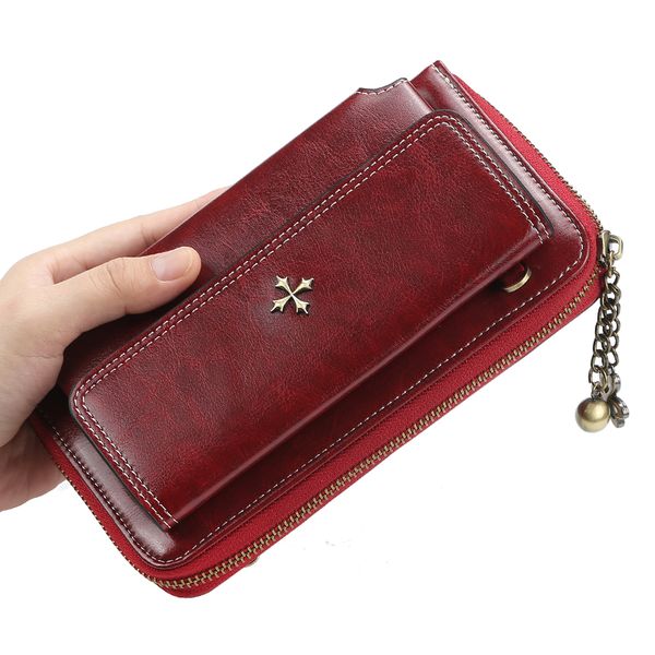 

women's wallet new ladies korean version of the mini mobile phone bag fashion simple diagonal shoulder bag, Red;black