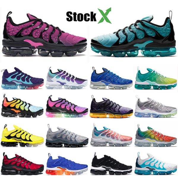 

tn plus new hornets mesh breathable volt black sunset triple white men sports sneaker desingers casual women running shoes, White;red