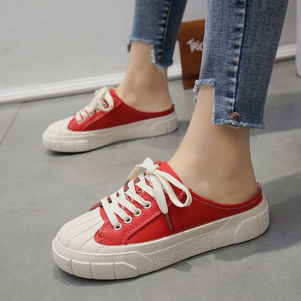 

summer shoes ladies round toe slip-on mixed colors casual female sneakers 2020 fashion women's platform flats all-match, Black