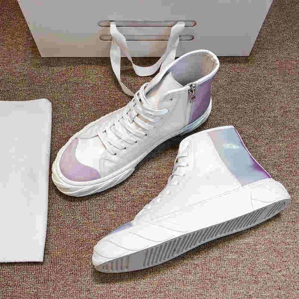 

fashion classic designer brand men platform casual sports shoes ace striped ribbon leather ankle boots with zipper eur 38-45, Black