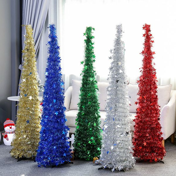 

4ft & 5ft christmas tree collapsible sequin bling xmas tree home party decor 120cm/150cm