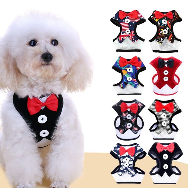 

pet clothes pet harnesses leash chest belt collar traction rope for dogs breathable dog multi-style dress bow vest