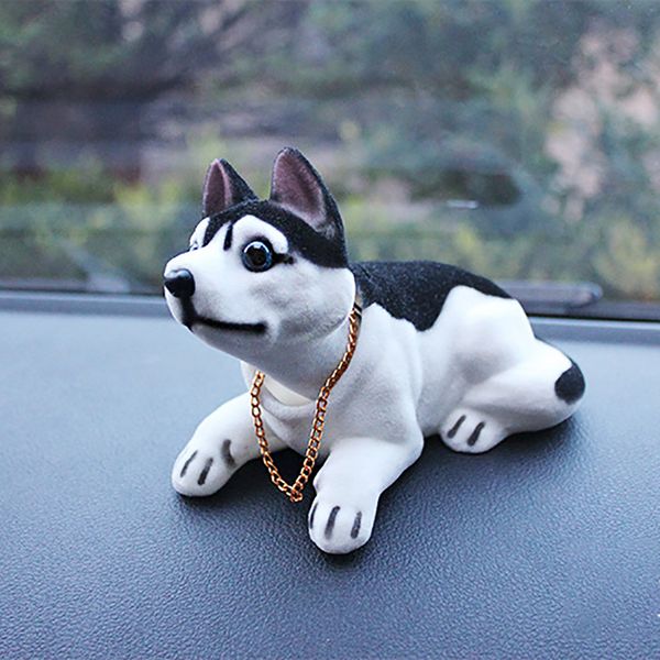 

eco-friendly resin cute creative car doll shaking head dog ornaments car interior decorations dashboards and interiors