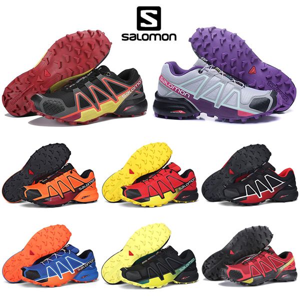

New Salomon Speed Cross 4 CS IV Men Women Outdoor Running Shoes SpeedCross Black Designer Trainer Mens Athletic Sports Sneaker 36-46