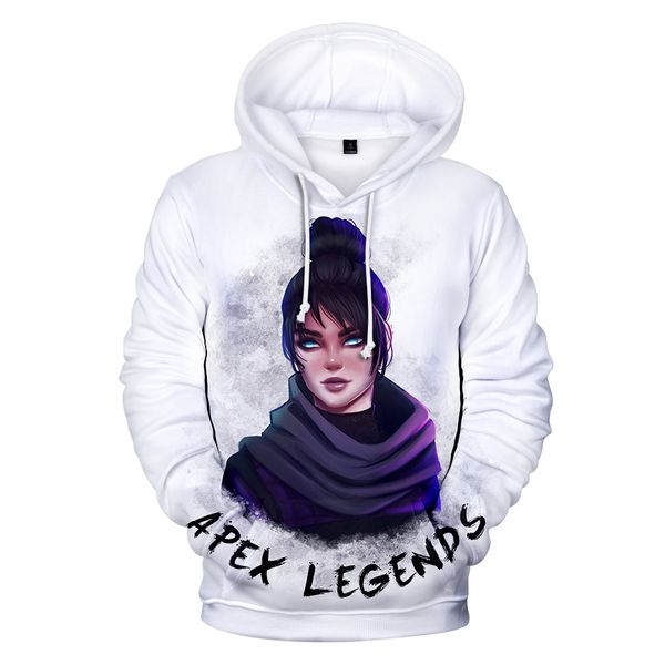 

3d apex legends game character printing hoodies the new sweatshirts popular male female hoodedies leisure xxs_xxxl, Black