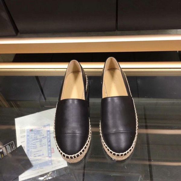 

new women espadrilles fisherman shoes real lambskin flat shoes women casual canvas loafers shoes (with box) size 34-41, Black