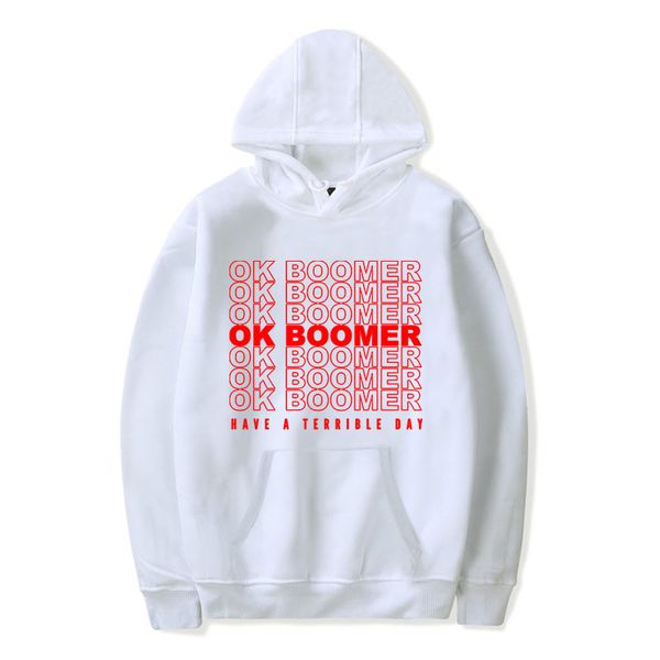 

boys girls fashion coats ok boomer printed hoodies men/women cotton streetwear sweatshirts autumn harajuku hooded pullovers, Black