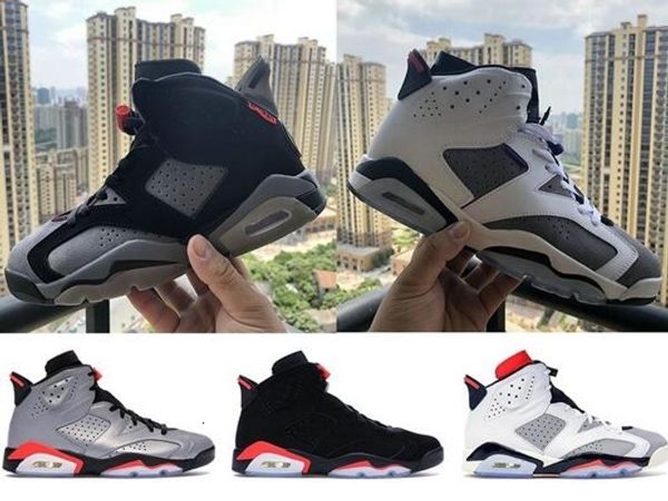 

reflect silver jumpman 6 6s mens basketball shoes psg black infrared flight nostalgia unc cny black cat oreo men sneakers 40-47