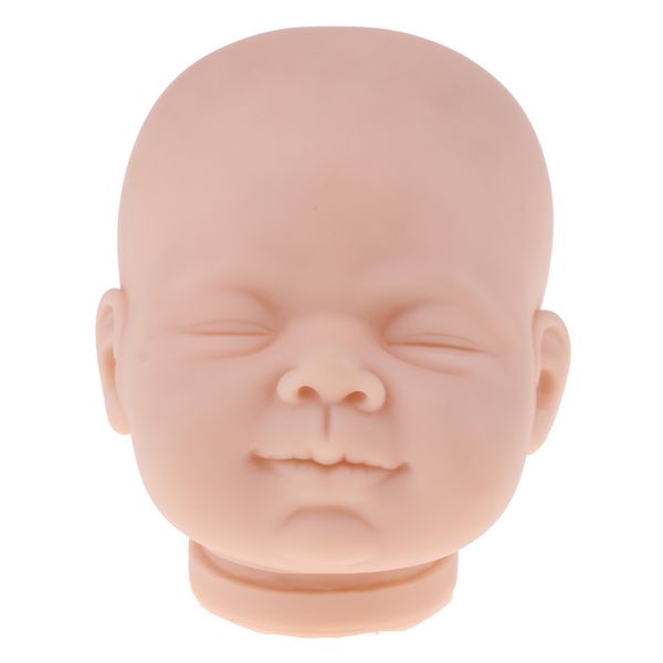 

22inch reborn head sculpt newborn sleeping baby doll head mold unpainted #1