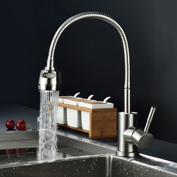 

stainless steel kitchen faucet aerator mixer and cold kitchen tap 2 function sprayer aerator tap mixer