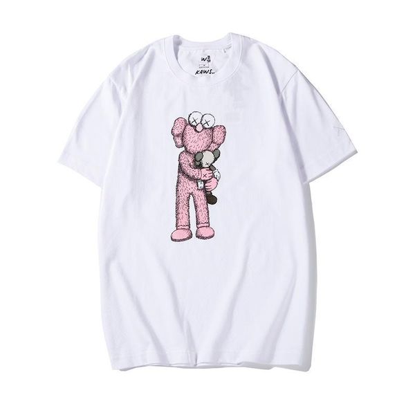 

2020 designer ladies t-shirt cotton round neck kaws joint printed short sleeve white t-shirt luxury casual summer t-shirt