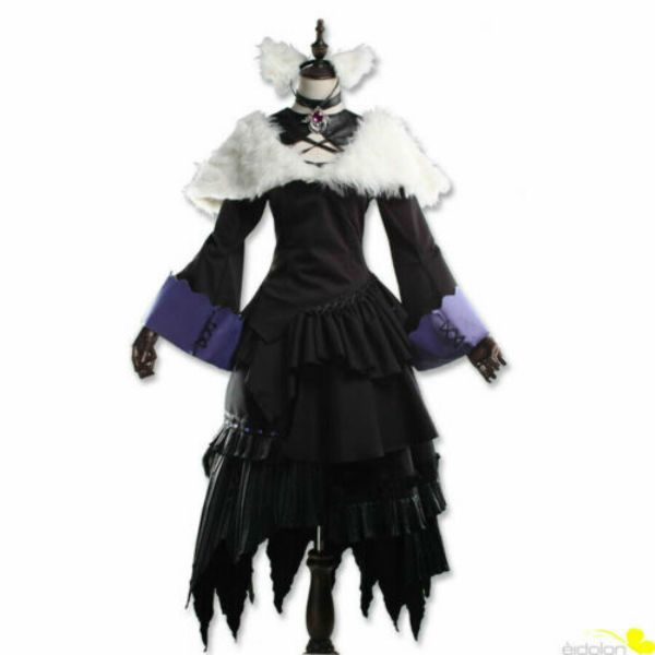 

final fantasy xiv ff14 y'shtola 5.0 version cosplay costume, Black;red