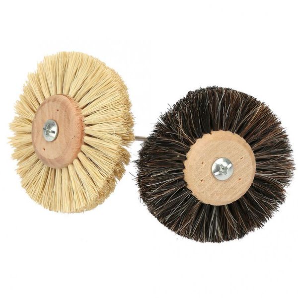 

80mm horse hair & sisal filament brush grinding polishing wheel replacement woodworking tool rotary tool