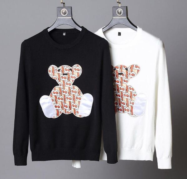 

2019 новая мода марка свитер mens pullover полосатый slim fit перемычки knitred шерстяной осени корейский стиль casual мужская одежда # bf02, White;black