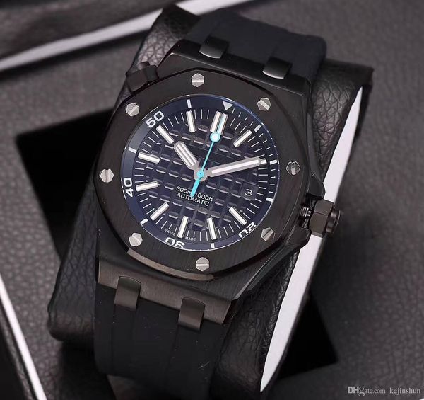

2020 big sell luxury watch men open back 42mm automatic machinery watch false watch oaks clock sweeping movement watches 81, Slivery;brown