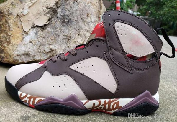 

2019 authentic patta x 7 og sp mens basketball shoes tough red-velvet brown crimson at3375-200 shimmer 7s sports sneakers