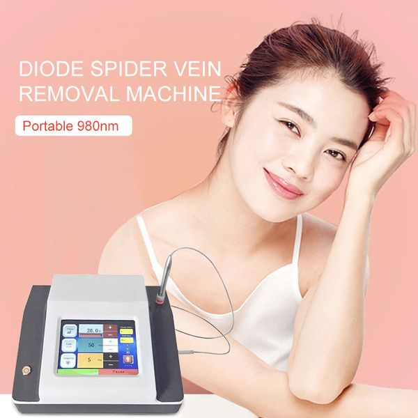 

980nm diode laser spider vein removal machine remove red blood vessels vascular laser age spots removal machine beauty equipment, Black