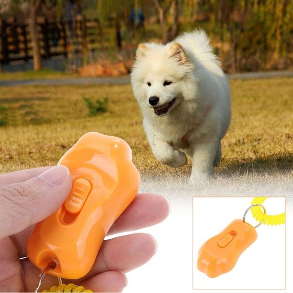 pet cat dog training clicker пластиковые регулируемый ремешок sound key chain