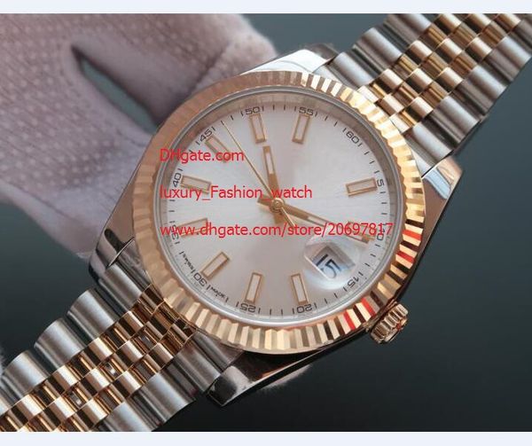 

factory supplier fashion gift watch new 41mm steel 126333 asia 2813 movement automatic men's watch watches, Slivery;brown