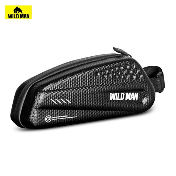

wild man bicycles mountain bike tube front bag with rainproof large capacity suitable for road bike, mountain bike, etc