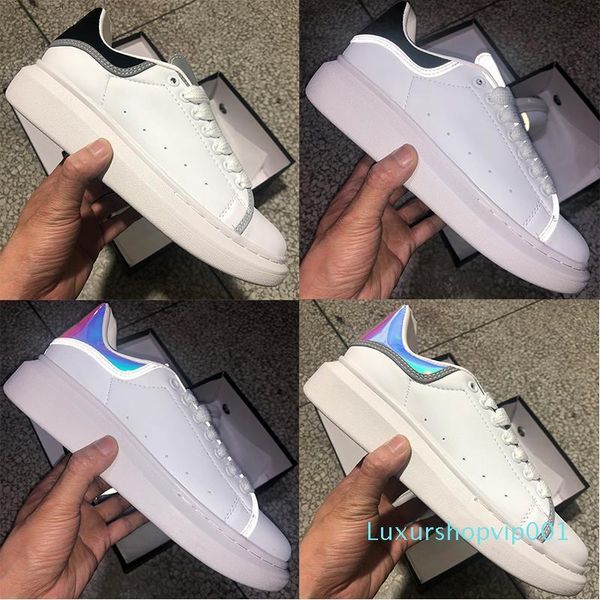 

designer shoes 3m reflective platform velvet red white black leather casual shoes for girl women men gold green flat sneakers size 36-44