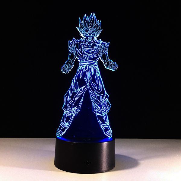 

dragon ball son goku strength bombs 3d night lamp luminaria led night lights room decorative lighting holiday gift