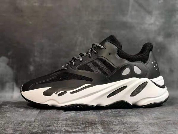 

with box)wave runner 700 oreo sneaker men women fashion west black white running shoes