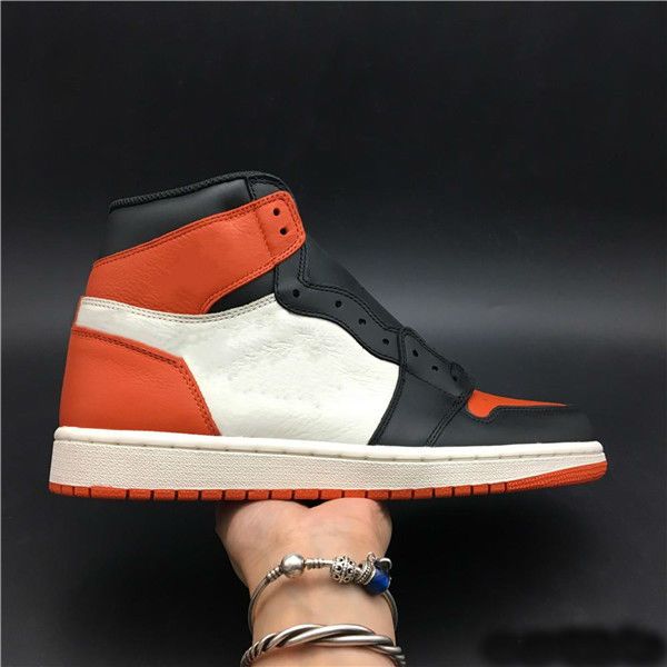 

1 with box high og shattered backboard black orange men basketball s sports sneakers white women trainers outdoor shoes