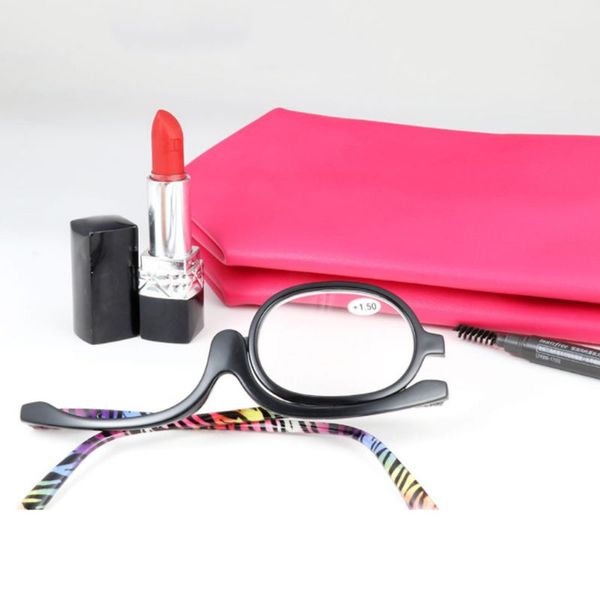

magnifying makeup rotating reading glasses folding eyeglass cosmetic presbyopic, White;black