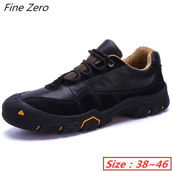 

new style men comfortable outdoor non-slip hiking shoes cowhide sneakers mens breathable hiking boots tactical combat army boots