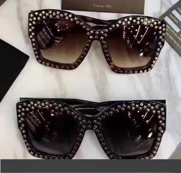 

женщины star stud 3870s негабаритные черные серые градиентные солнцезащитные очки 3870 дизайнерские солнцезащитные очки совершенно новые с к, White;black