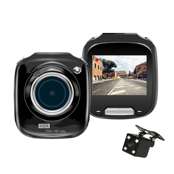 

vikewe mini camera car dvr 170 wide angle camcorder 1080p night vision cycle recording dual lens dash cam driving recorder