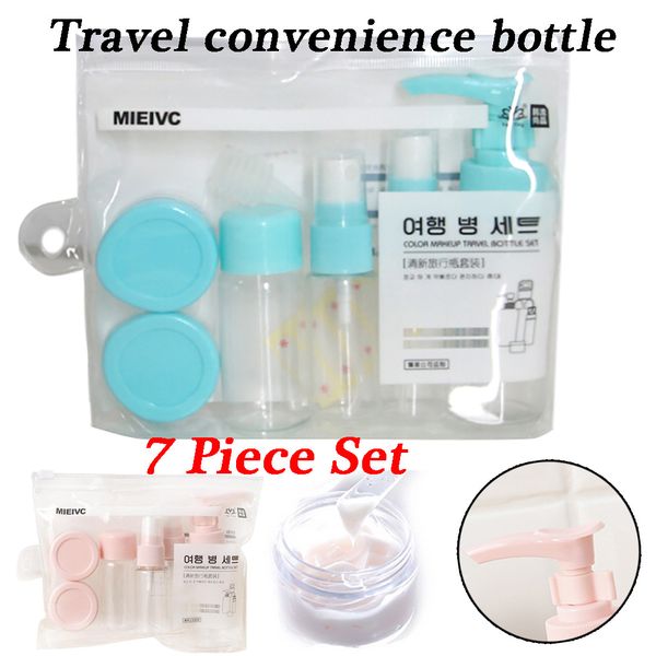 

refillable bottles pink blue travel portable packaging environmental pressure bottle spray set professional convenient apr19