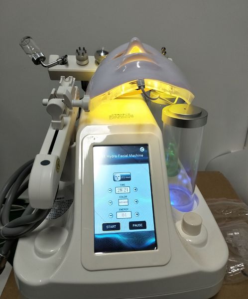 

oxygen hydrafacial machine 8 in1 diamond dermabrasion peelin skin care oxygen water aqua jet peel spa machine, Black;white