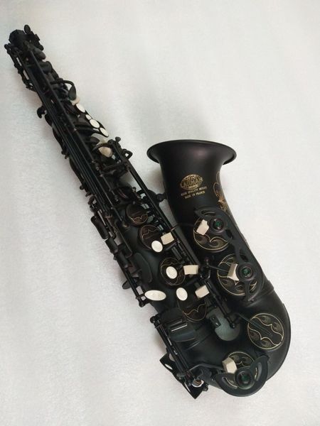 Yeni Fransa Lehmann enstrüman saksafon E düz alto saksafon Siyah Nikel Altın siyah sax inci Alto müzik promotio Gerçekleştirin