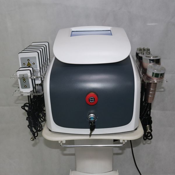 Profesyonel 40 K Ultrasonik Liposuction Kavitasyon Zayıflama Vakum RF Cilt Bakımı Diod Lipo Lazer Yağ Yakma Makinesi