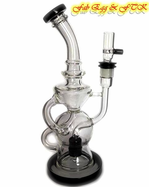 2020 nuovi bong in vetro torus FTK Fab klein riciclatore tubi per l'acqua in vetro piattaforme petrolifere dab rig Narghilè 14,4 mm bong in vetro spesso con giunto femmina