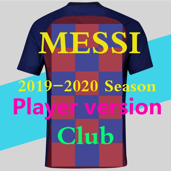 

player version messi soccer jersey 2020 home football shirt 19 20 customized suarez maillot de foot club camisa de futebol, Black;yellow