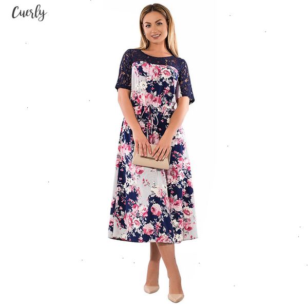 

plaid 6xl 2020 summer lace patchwork women vestidos big sizes vintage casual dress floral print long dress plus size female maxi dress, Black;gray