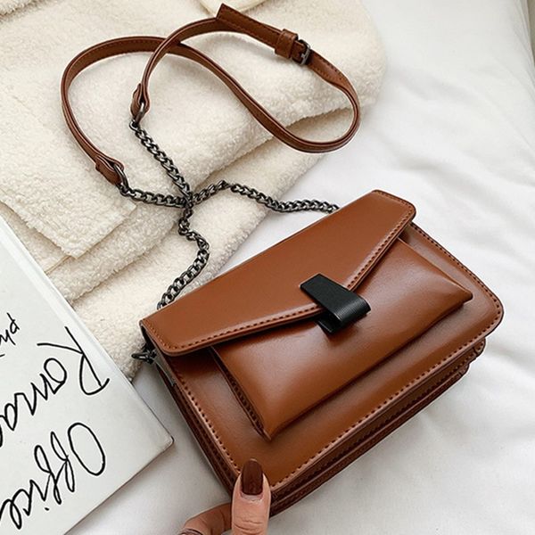

fashion solid pu leather crossbody bags for women 2020 new handbags ladies designer shoulder messenger bags female purses