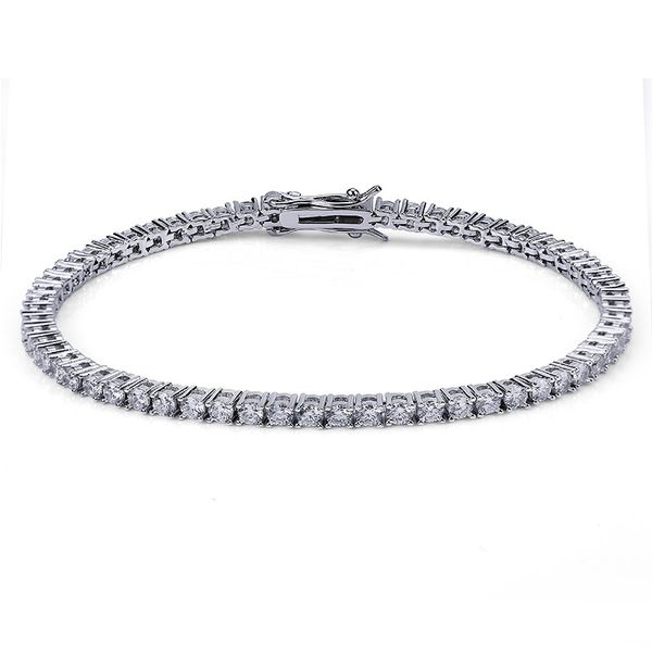 Classic Rock Tennis Chains Hip-hop Tide Men's Bracelet Zircon-microencapped 3mm Bracelet Tennis bracelets For Men and Women Iced Out Jewelry