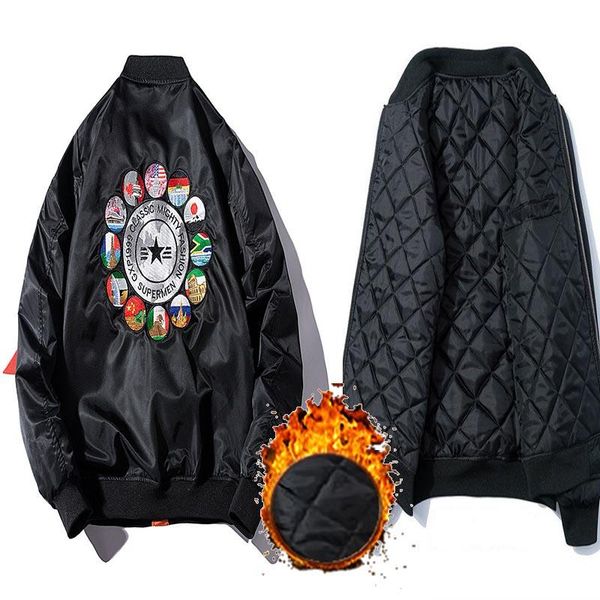 

fashion men autumn thicked nasa pilot jackets outwear warm /thin and thicked/ factory goods thick cotton windbreaker male clothe s-3xl, Black;brown