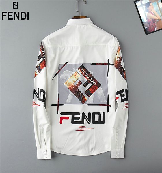 

fends italian brand cardigan mens designer shirt luxury printed long sleeve fashion slim shirt trendy cardigan casual shirt, White;black