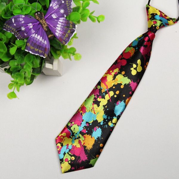 

size: 28cm * 7cm printed child tie 2014 fashion necktie children lot wholesale, Black;gray