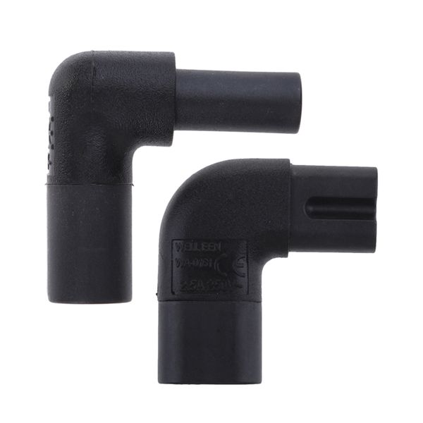 

iec320 c7-c8 right angle ac power plug adapter left right angle power converter